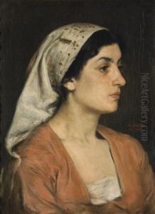 Portrait De Femme Au Foulard