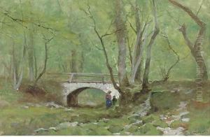 A woodland walk by Gustave Castan