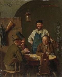 Kartenrunde In Der
Wirtsstube. by Peter I Kramer