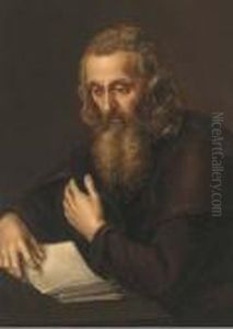A Russian Monk In Contemplation by Ivan Nikolaevich Kramskoi