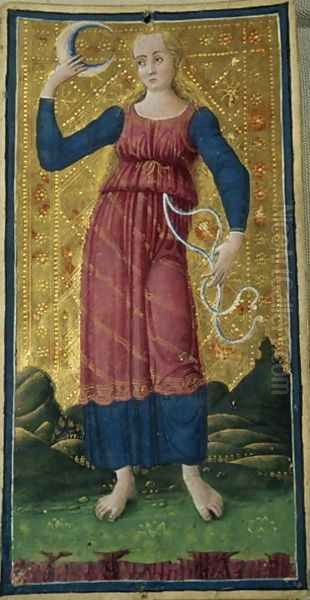 The Moon, tarot card, c.1490 - view 1