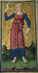 The Moon, tarot card, c.1490 by Antonio Cicognara