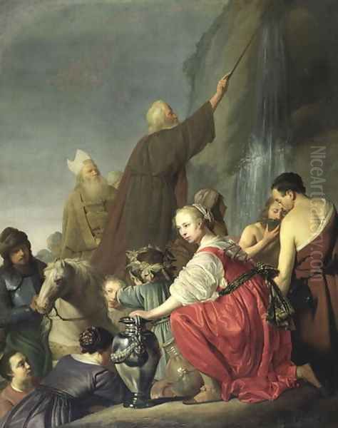Moses Striking Water from the Rock - view 1