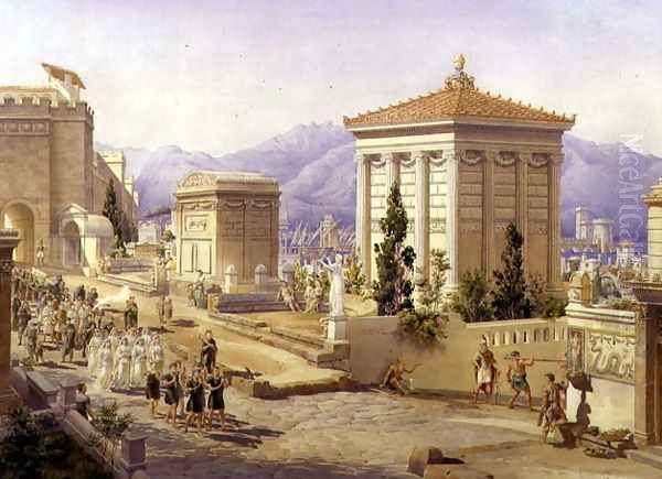 The Via dei Sarpolcri, Pompeii, c.1855 - view 1