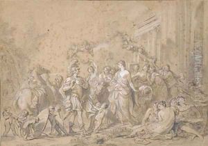Ruggiero arriving on Alcina's island by Hyacinthe Collin de Vermont