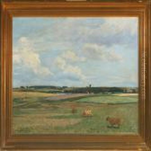 Grazing Cows In The Meadow - view 1