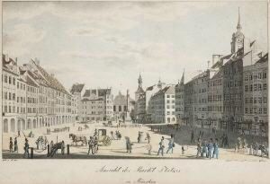 "ansicht Des Markt Platzes In
Munchen". by Gustav Wilhelm Kraus