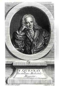 Portrait of Francois Quesnay (1694-1774) by J. Chevallier