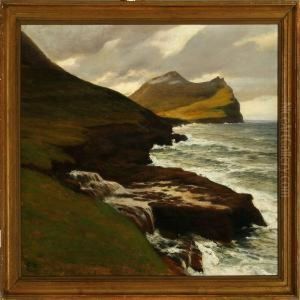 Coastal Scene From The The Faroe Islands by Emil Axel Krause