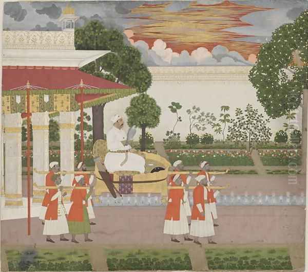 Muhammad Shah in a Palanquin, c.1730-40 - view 1