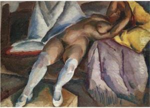 Reclining Nude by Aleksey Ilyich Kravchenko