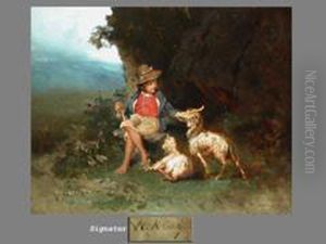 Hirte Mit Ziegen by Wilhelm Kray