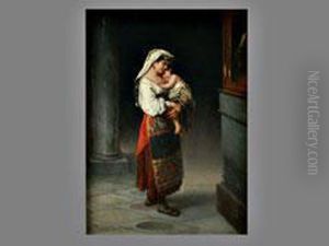 Junge Romische Mutter Mit Ihrem Kind by Wilhelm Kray