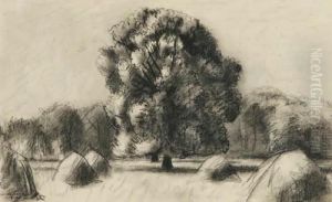 A Hay Harvest In The Netherlands by Rudolf Kremlicka