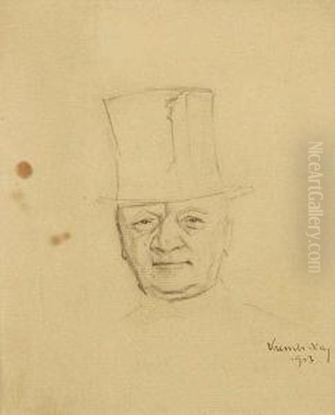 A Portrait Of A Man In A Top Hat - view 1