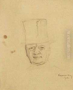 A Portrait Of A Man In A Top Hat