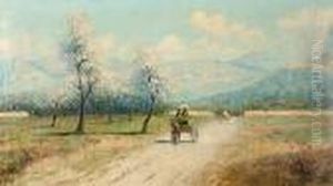 Sommertag Mit Fuhrwerken In Den Italienischen Alpen by Erminio Kremp