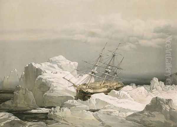 The critical position of H.M.S. Investigator on the North Coast of Baring Island, 1851 - view 1