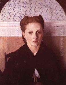 Portrait of the artist's wife by Adriano Cecioni