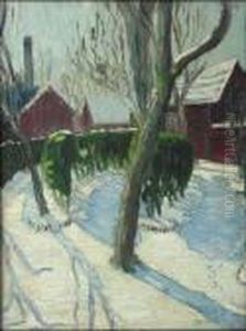 Paysage De Neige, Le Village by Nils Kreuger