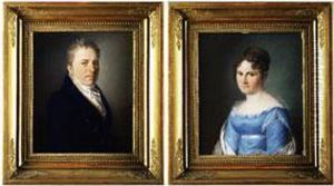 Zwei Biedermeier-portraits by Johann Lorenz Kreul