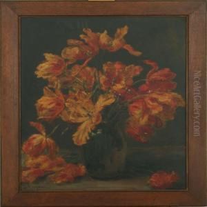 Still Life Withflowers In A Vase by Alexis Kreyder