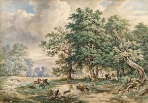 Die Hirschjagd by Josef Nikolaus Kriehuber