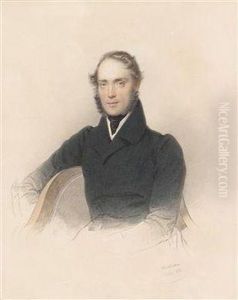 Portrait Of Eduard Cuny Von Pierron In A Dark Jacket Portrait Of Eduard Cuny Von Pierron In A Dark Jacket