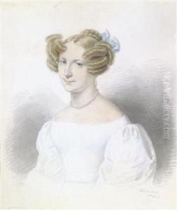 Bildnis Einer Dame Mit Blauerhaarmasche Bildnis Einer Dame Mit Blauerhaarmasche