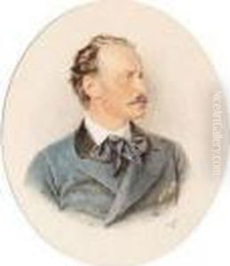 Bildnis Eines Blonden Herrnmit Schnurrbart by Josef Nikolaus Kriehuber