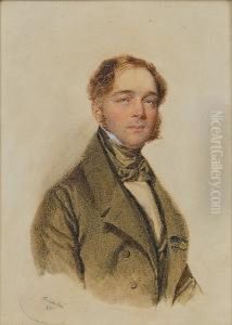 Karl Egon, Prince Of Furstenberg
 (1796-1854), Wearing Black Coat And Waistcoat Over White Shirt And Tied
 Black Stock, Medals Pinned To Left Lapel.