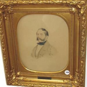 Ritratto Di Uomo Dalle Basette E Cravatta Blu