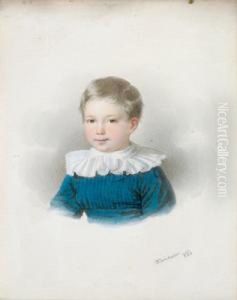Ritratto Di Bambino Del Conte Rudolf Falkenhayn In Abito Blu Ritratto Di Bambino Del Conte Rudolf Falkenhayn In Abito Blu