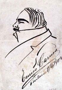 Enrico Caruso, operatic tenor, caricature by himself, 1904 Enrico Caruso, operatic tenor, caricature by himself, 1904