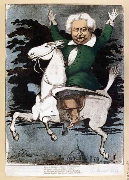 Caricature of Alexandre Dumas pere (1803-70) as a Musketeer, illustration from 'La Marotte', 1868 - view 1