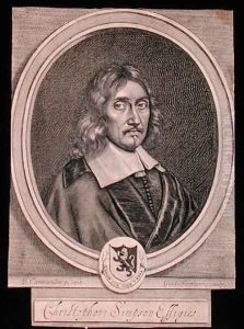 Portrait of Christopher Simpson (c.1605-69) by John Carwarden