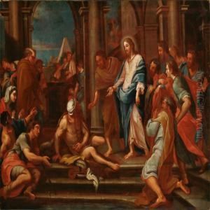 Jesus Heals A Man At The Pool Of Bethesda by Heinrich Krock