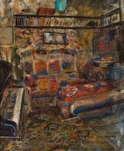 Interior Med Piano Og Divan