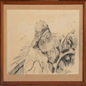 Fischerman At Sea by Christian Krohg