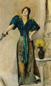 Ella Dybvad As Mrs. Hedda Tesman In "hedda Gabler" by Christian Krohg