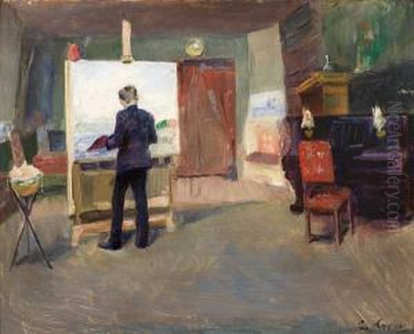 Maleren Nils Hansteen I Atelieret - view 1