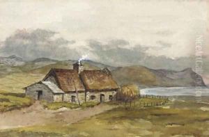 A crofter's cottage on the coast by A.C. Cooke