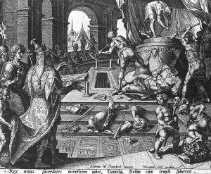 Destruction of the Statue of Bel 1565 by Cornelis Cort