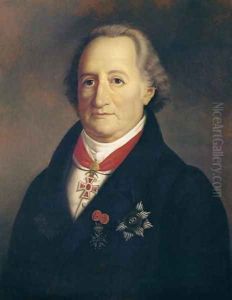 Portrait of Johann Wolfgang von Goethe (1749-1832) with Decorations by Heinrich Cristoph