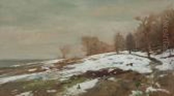 Landschaft Mit Schneeschmelze - view 1