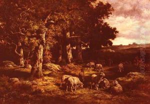 Le Troupeau De Moutons (The Herd Of Sheep) by Charles Ferdinand Ceramano