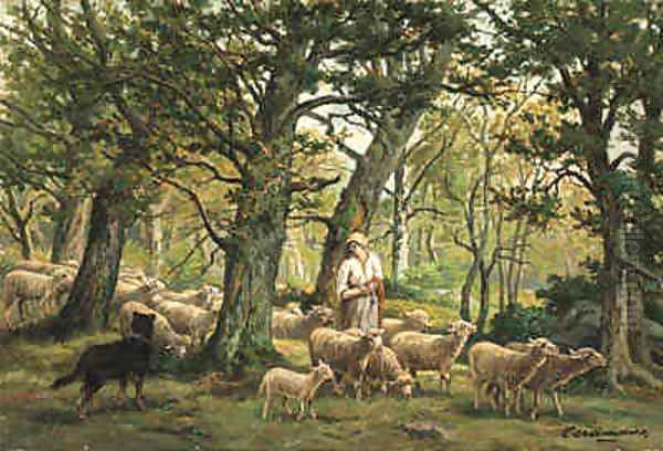 Shepherdess and Her Flock - view 1