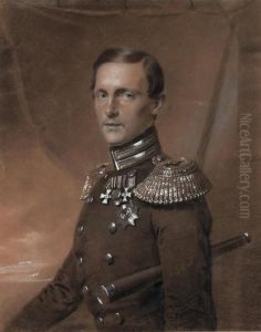 Portrait Of Grand Duke Konstantin Nikolaevich (1827-1892) by Franz Krutger