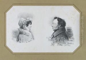 Doppelportrat Des Amtsrats Luwig Samuel Bogislaw Kuhne by Franz Krutger