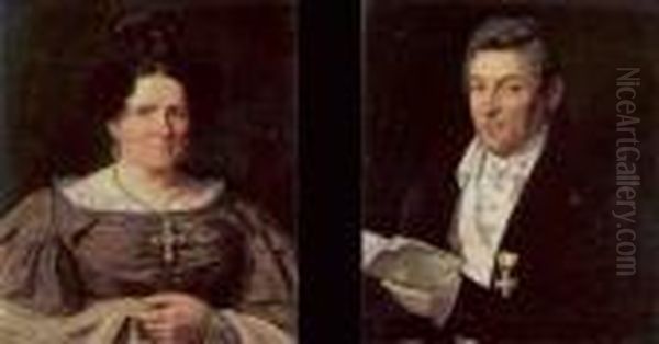 Bildnisse Des Berliner
Stadtverordnetenvorstehers Johann Friedrich Desselmann (1770-1845) Und
Seiner Ehefrau Marie Sophie, Geb. Hubner (1781-1857). - view 1